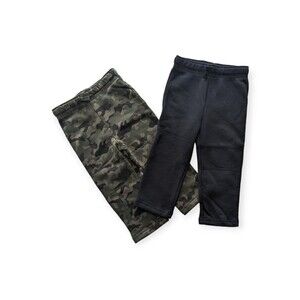 Jumping Beans Baby Boys Camo and Black 2 Set Casual Pants 18Months